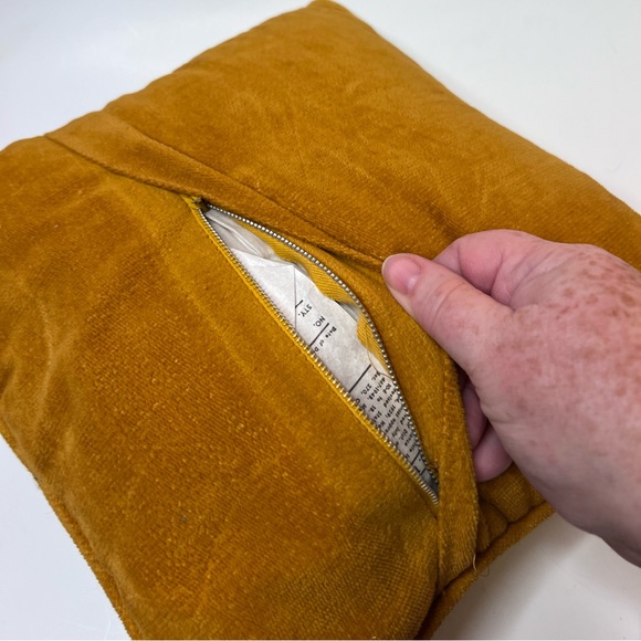 Mid Century Handmade Square Geometric Needlepoint Embroidery Accent Pillow - Picture 4 of 7